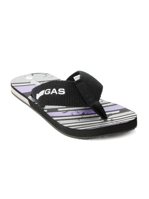 Gas Men Black Wave Flip Flops