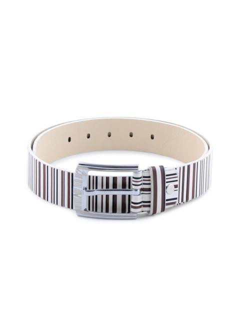 Lino Perros Women Stripes White Belt