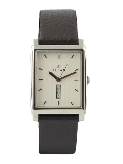 Titan Men White Dial Watch