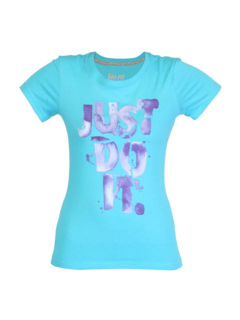 Nike Women Slim Crew Blue T-shirt