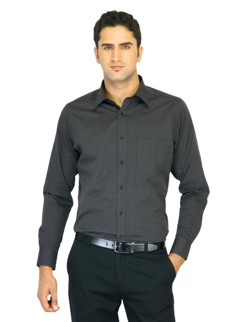 Belmonte Men Solid Black Shirts