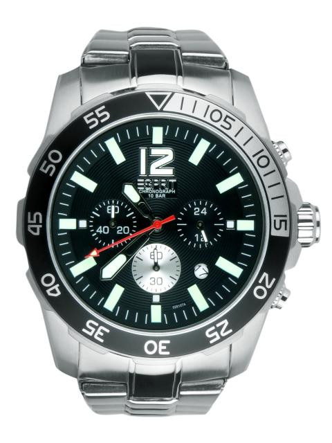 Esprit Men Athletic Silver Black Steel Watches