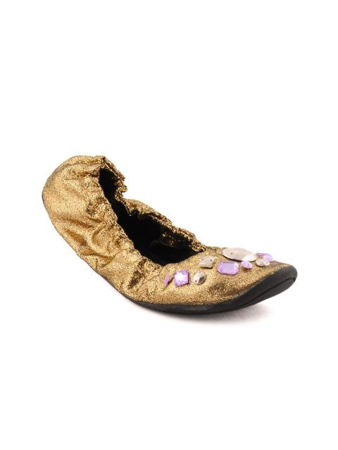 Catwalk Women Lifestyle Gold Toned Ballerinas