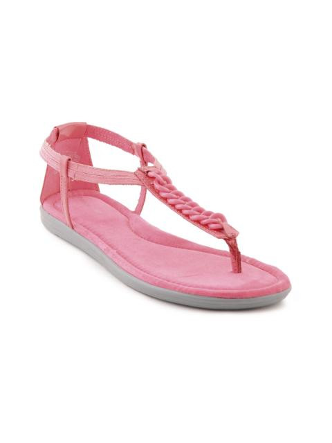 Rockport Women Jeanie Thong Chain Pink Flats