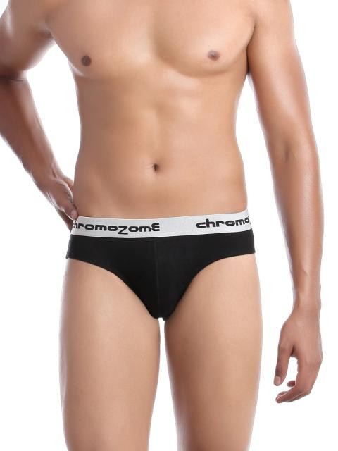 Chromozome Men Black Briefs