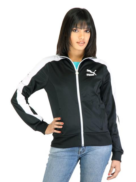 Puma Women Solid Black Jackets