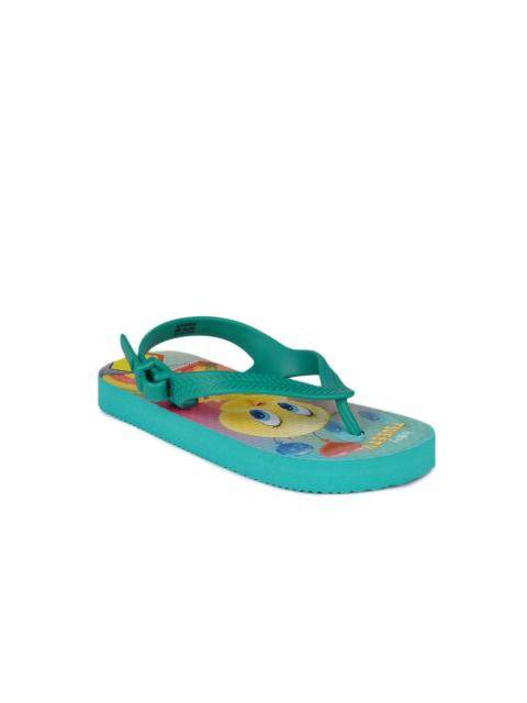 Warner Bros Kids Unisex Turquoise Blue Flip Flops