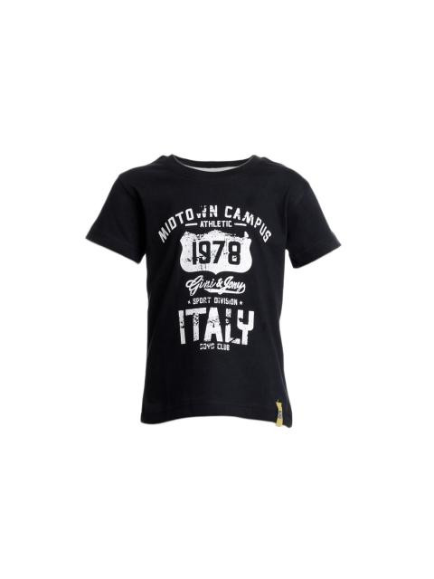 Gini and Jony Boys Printed Navy Blue T-shirt