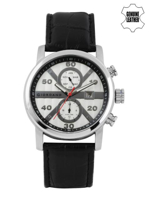GIORDANO Men Silver-Toned Dial Watch 1575-02