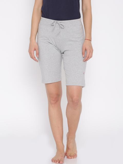 Jockey Women Grey Melange Shorts