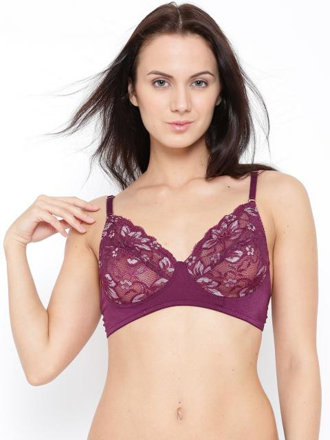 Bwitch Purple Full-Coverage Lace Bra RTV-BW334