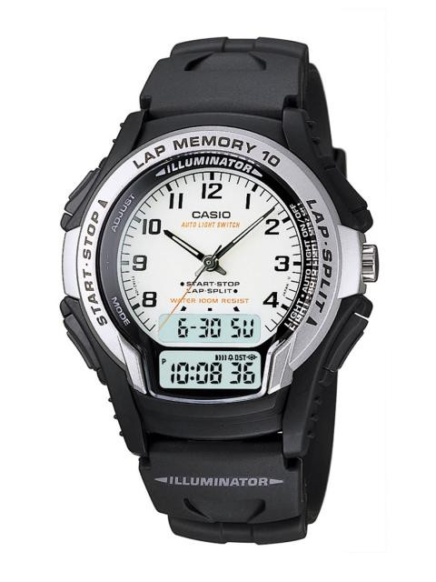 CASIO Unisex Black Small Dial Analogue and Digital Watch