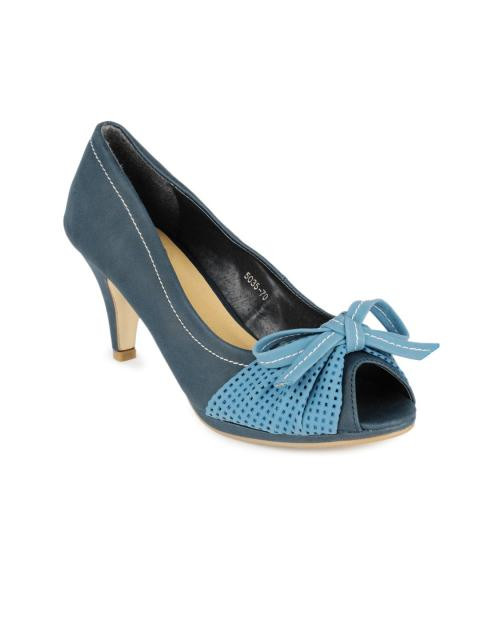 Cobblerz Women Blue Peep Toes