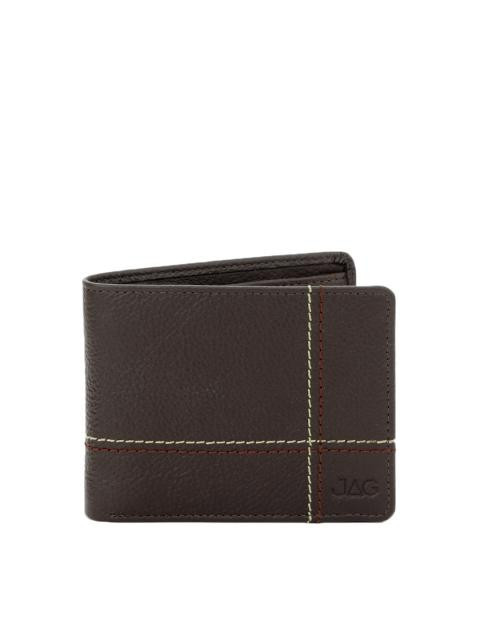 JAG Men Chocolate Brown Leather Wallet