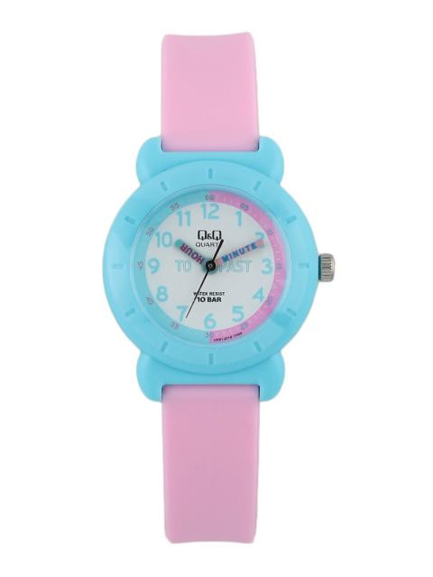 Q&Q Kids Girls White Dial Analog Watch