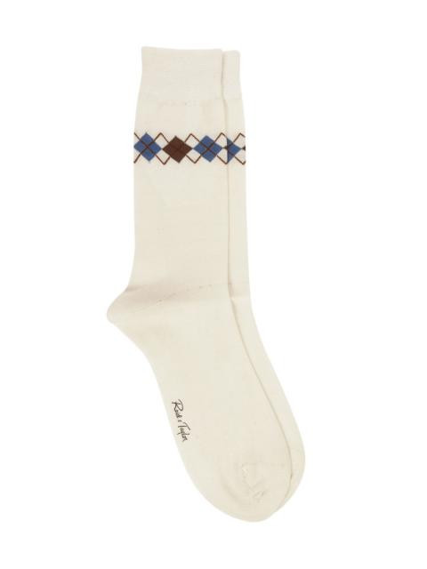 Reid & Taylor Men Cream Socks