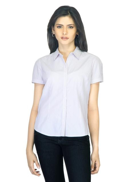 Scullers For Her Striped Purple Shirt