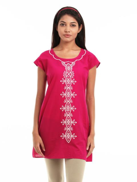 Fusion Beats Women Dark Pink Tunic