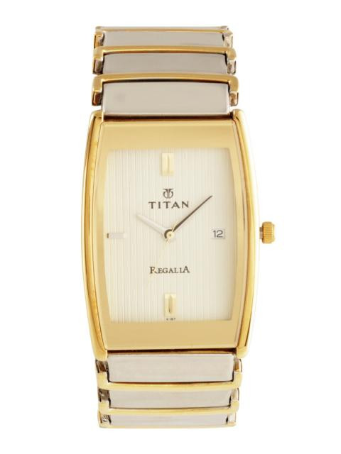 Titan Men Cream Dial Watch