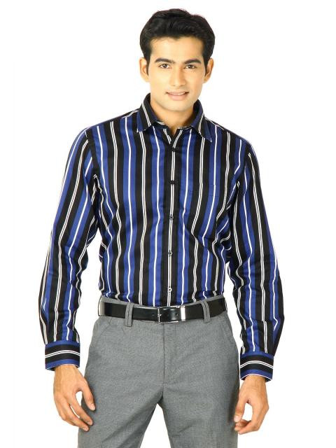 Indigo Nation Men Hot Stepper Black Blue Shirts