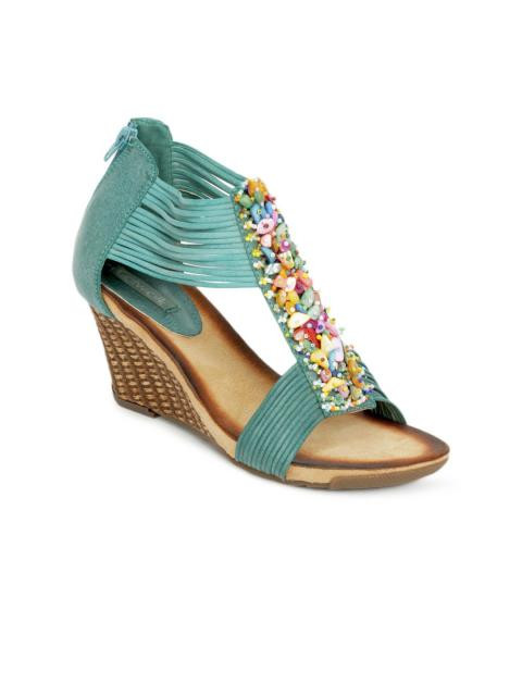Catwalk Women Teal Wedges