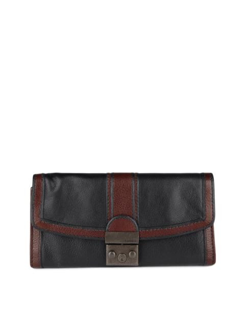 Fossil Women Black and Brown Wallet