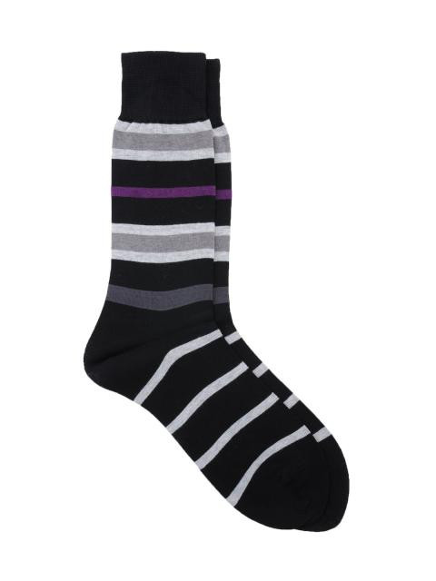 Reid & Taylor Men Stripes Black Socks