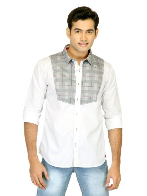 Probase Men Check Grey Shirts