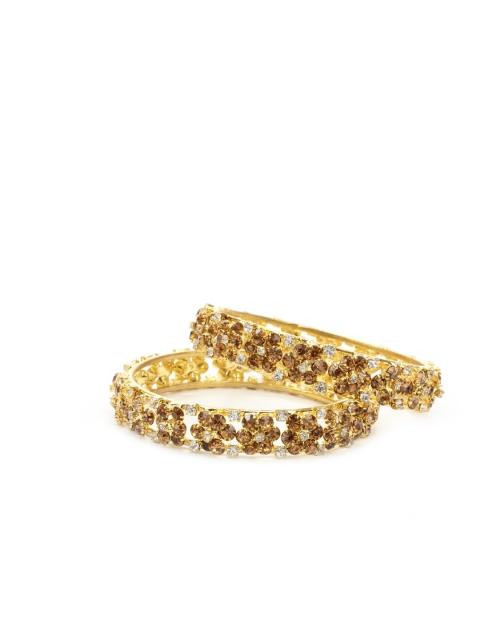 Royal Diadem Set of 2 Golden Bangles