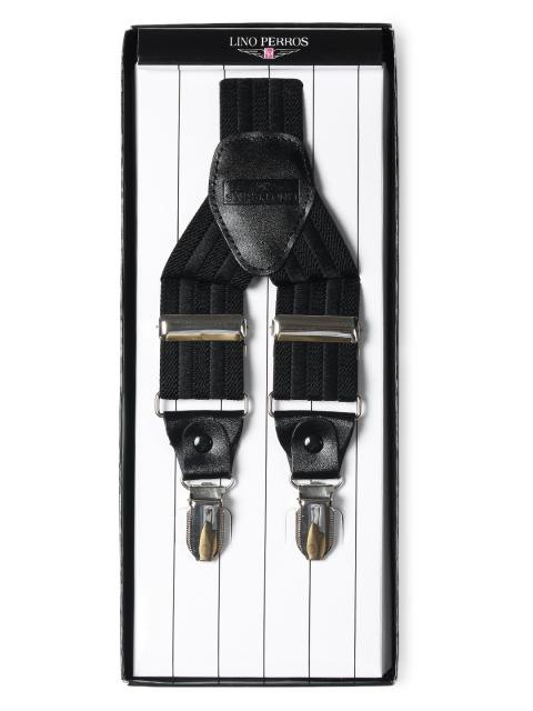 Lino Perros Men Black Suspenders