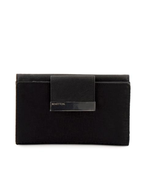 United Colors of Benetton Women Solid Black Wallets