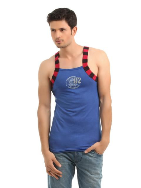 Facit Men Blue Innerwear Vest
