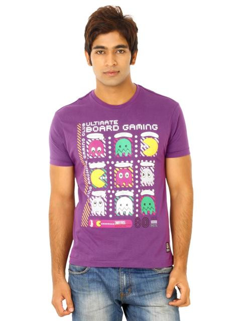 Flying Machine Men HS Purple Tshirts