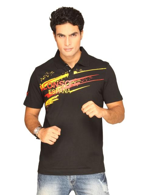 Puma Men's Alonso Lifestyle Polo Black T-shirt