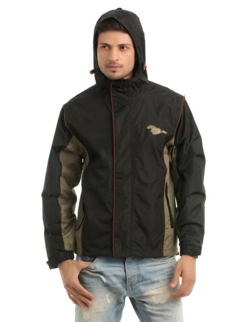 Just Natural Unisex Black Rain Jacket