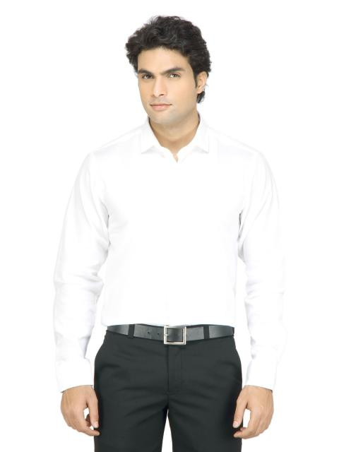 United Colors of Benetton Men Solid White Shirt