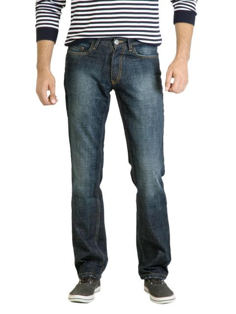 Locomotive Men Washed Blue Jeans