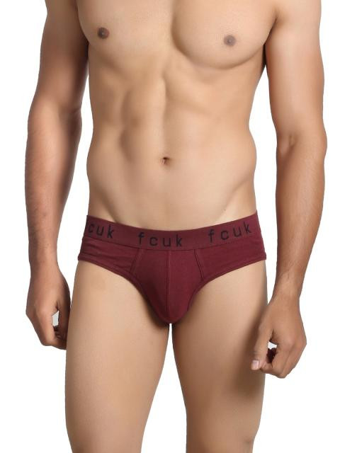 FCUK Underwear Men Burgundy Brief
