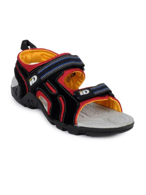 ID Men Black & Red Sandals