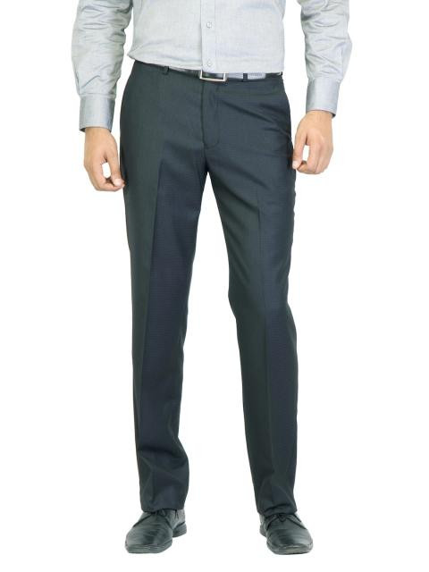 Turtle Men Check Black Trousers