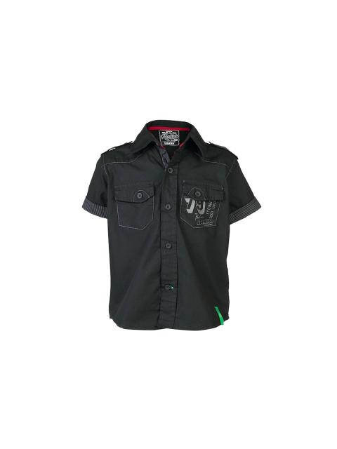 Palm Tree Kids Boys Solid Black Shirts