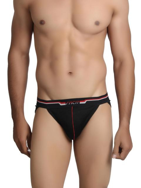 Facit Men Stringz Black Briefs
