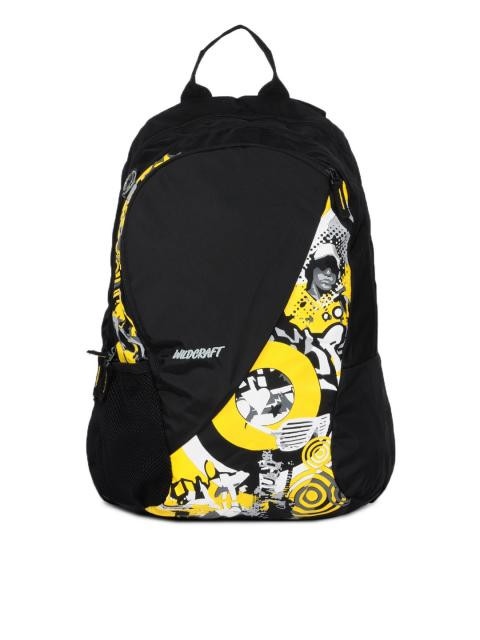 Wildcraft Unisex Black Printed Laptop Backpack