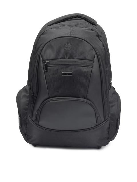 Peter England Unisex Black Backpack