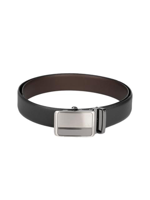 OTLS Men Brown & Black Reversible Leather Belt