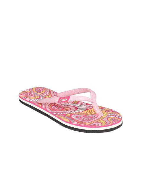 Lotto Women Pink Disco Holic Flip Flops