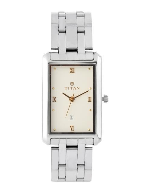 Titan Men White Dial Watch