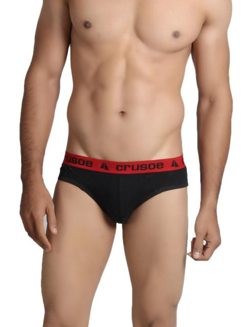 Crusoe Men Metro Black Brief