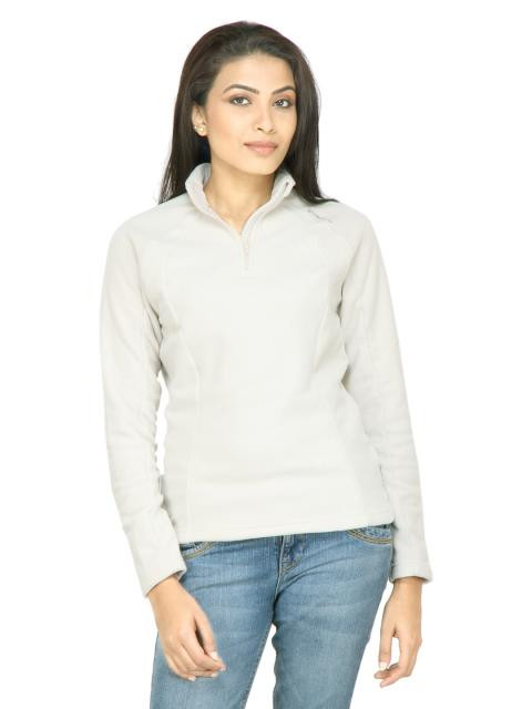 Quechua Women  Fleece Off-White Sweatshirt