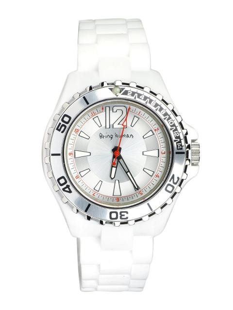 Being Human Women White Silicon Strap Watch
